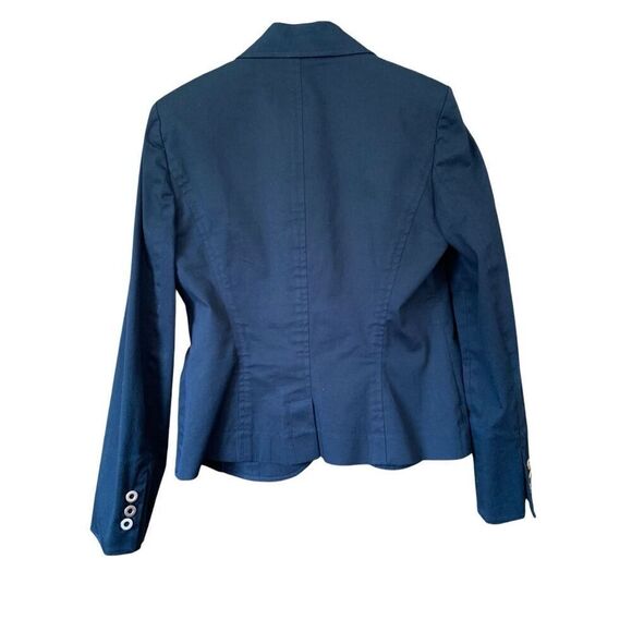 Luisa Spagnoli Signature Cotton‎ Blend Snap Blazer Black Size 44/S - Picture 2 of 12